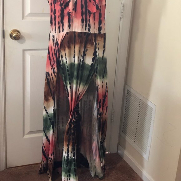 Derek Heart Plus tribal print maxi ruffled dress - Picture 5 of 8